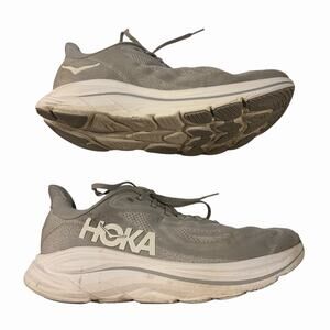 Hoka Clifton 10 Mesh Low Top Trail Running Sneakers Steller Grey Men's Size 10.5
